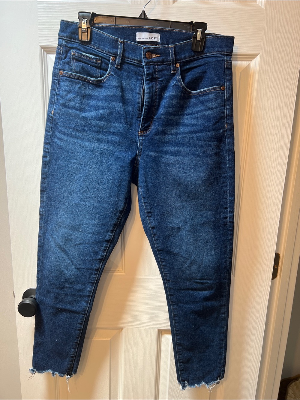 LOFT Women's Dark Indigo Skinny Jeans